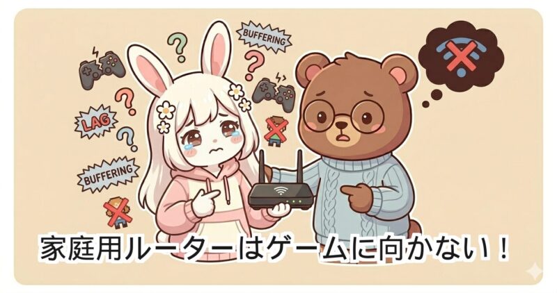 家庭用ルーターがゲーム向きでない理由