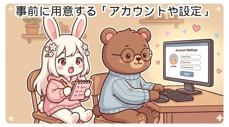PC2台通信プレイのアカウントと設定の準備
