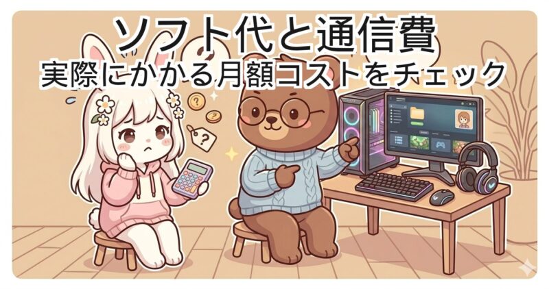 ゲーム趣味の月額費用 ソフトと通信費