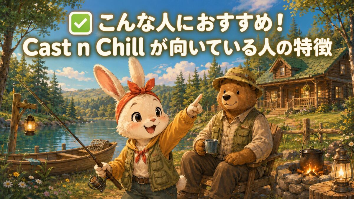 こんな人におすすめ!Cast n Chill が向いている人の特徴