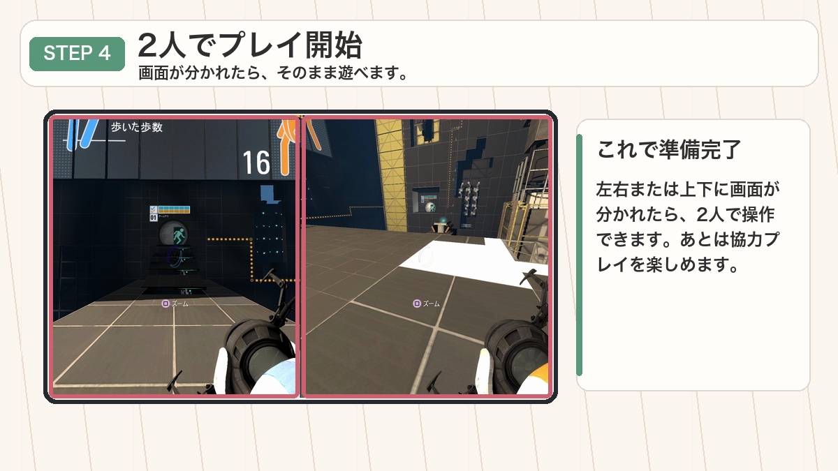 STEP4: 2人でプレイ開始