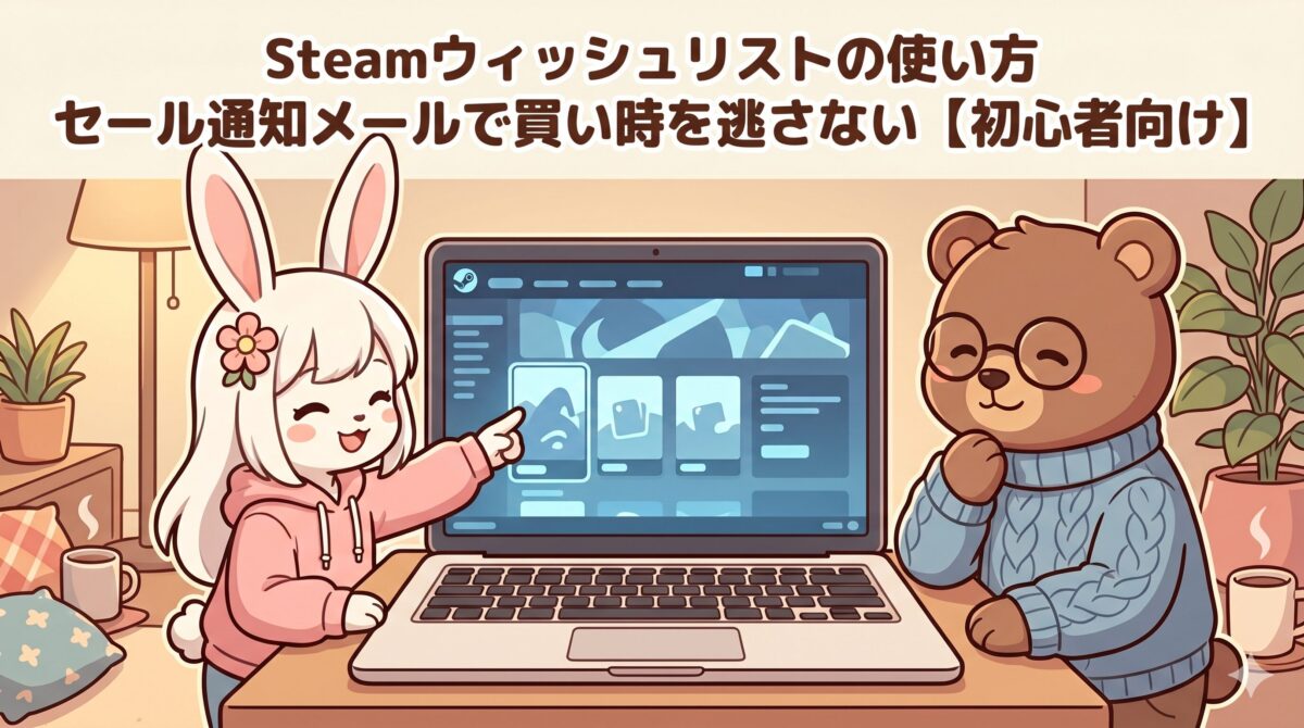 Steamウィッシュリストの使い方｜セール通知メールで買い時を逃さない